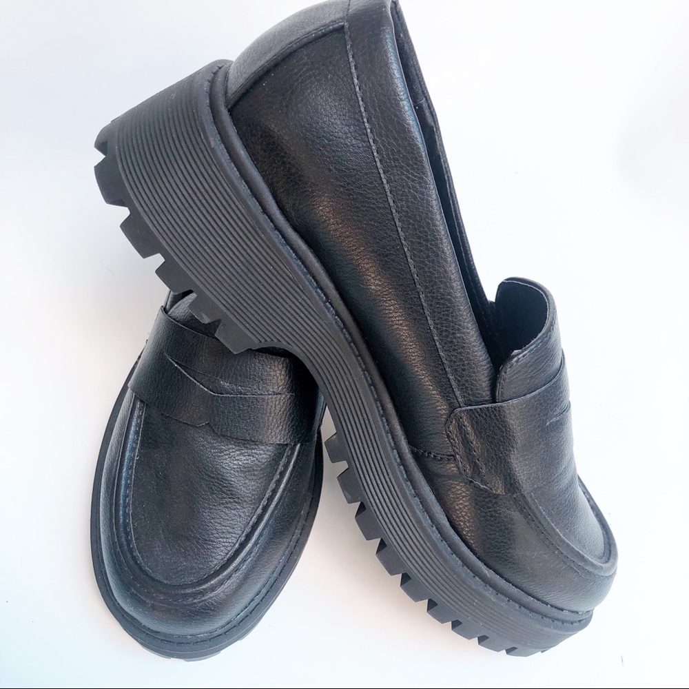 Sincerely Jules Rocker Chunky Heel Loafers